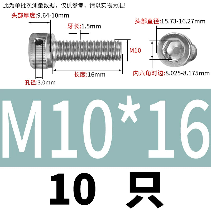 DIN912 Stainless Steel Lead Seal Screw Hex Head Side Hole Anti-Dislodge Fastener