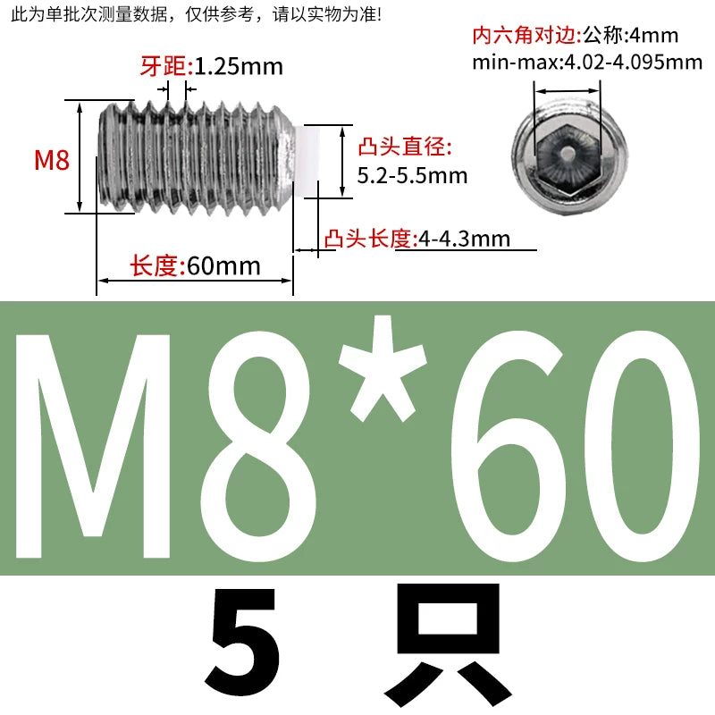 POM/Nylon Rubber Head Plunger 304 Stainless Steel Buffer Stop Screw M2-M10