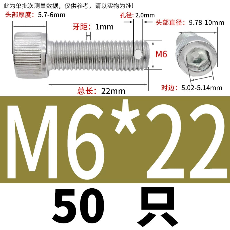 DIN912 304 SS Anti-Backout Screw M3-M10 Hex Socket Perforated Lead Seal Threaded Bolt