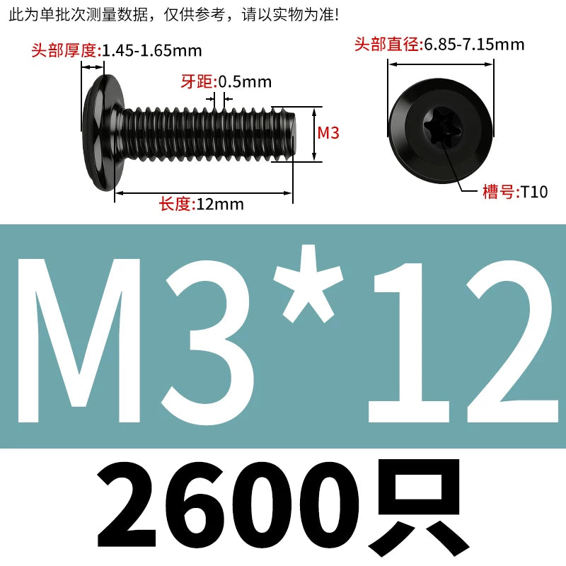 Black Torx Flat Head Furniture Screws & Sleeved Nut Set | 304 Stainless Steel | M3 M4 M5 M6 M8