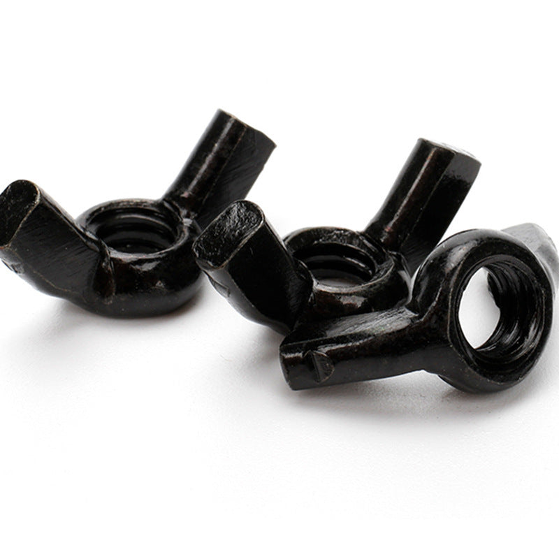M5/M6/M8/M10 Black butterfly nut hand screw butterfly nut iron carbon steel ingot claw nut cap  for Construction & Machinery