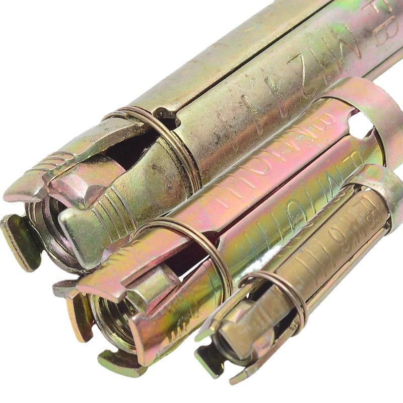 M6/M8/M10/M12 Colored zinc-plated four-piece gecko expansion pipe pull burst expansion bolt heavy-duty three or four-piece gecko  for Construction & Fixing