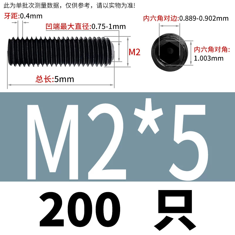 DIN916/GB80 M1.6-M24 Concave End Screw | 12.9 Grade Hex Socket Headless Industrial Set Screw