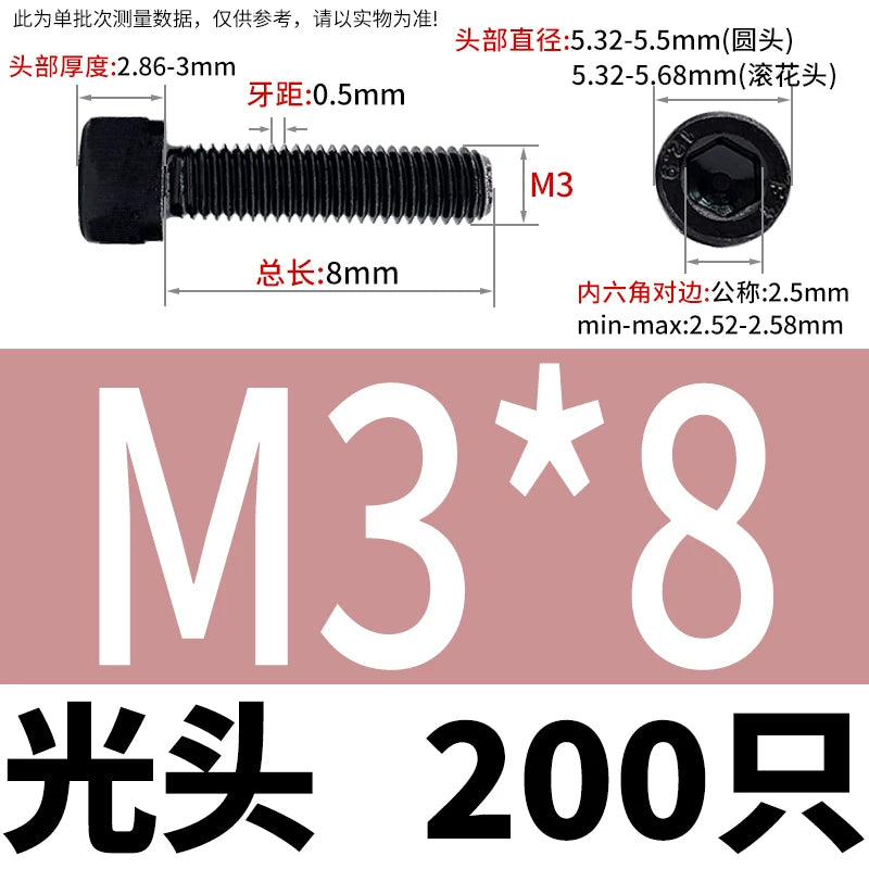 DIN912  M1.4-M16 Grade 12.9 Cup Head Hexagon Screw Full Thread Cylindrical Knurled Head Metric Screw