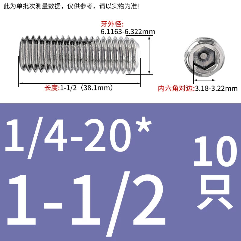 US Imperial UNC/UNF Set Screw Stainless Steel Hex Flat End Coarse Fine Thread Stop Fastener