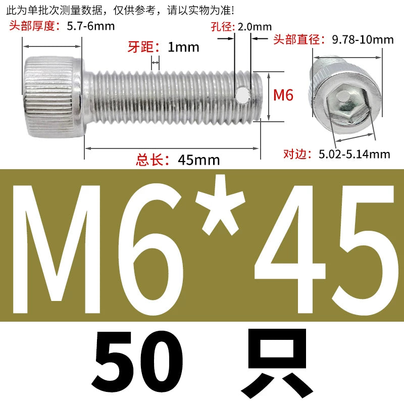 DIN912 304 SS Anti-Backout Screw M3-M10 Hex Socket Perforated Lead Seal Threaded Bolt