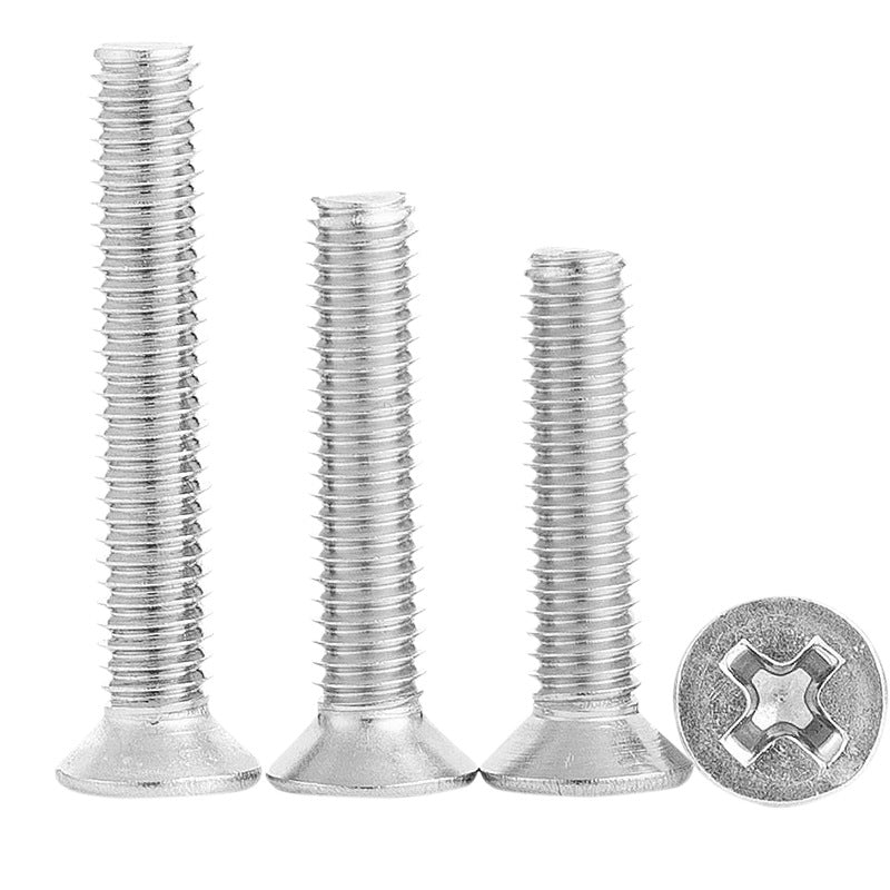 M1.2 M2.5 M4  NP Cross Countersunk & Flat Head Carbon Steel Machine Screws Electronic Small Screws for Electronic Device DIY Hardware & Precision Instrument Assembly