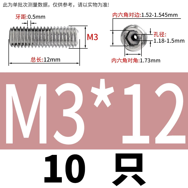 DIN913 Hex Socket Set Screw 304/316 Hollow Perforated Vacuum Exhaust Screw