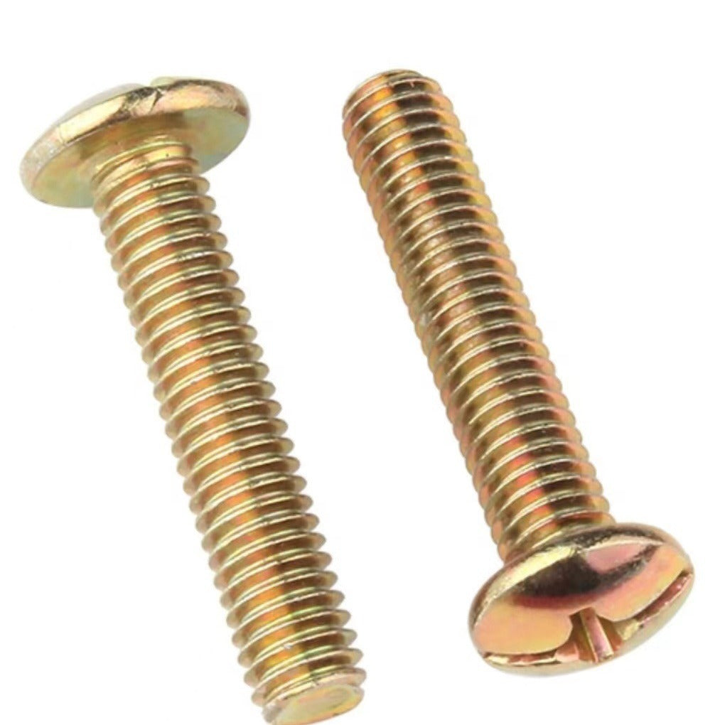 M5/M6/M8 Color zinc cross large flat head screw mushroom head machine tooth screw round head umbrella head bolt screw for Construction & Furniture Assembly