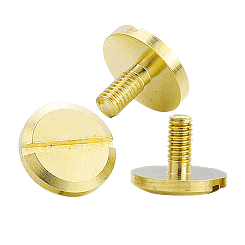 M3 Gold copper mother and child screws one-slot pair of locking copper rivets flat chamfered mother and child screws  for Leather & Craft