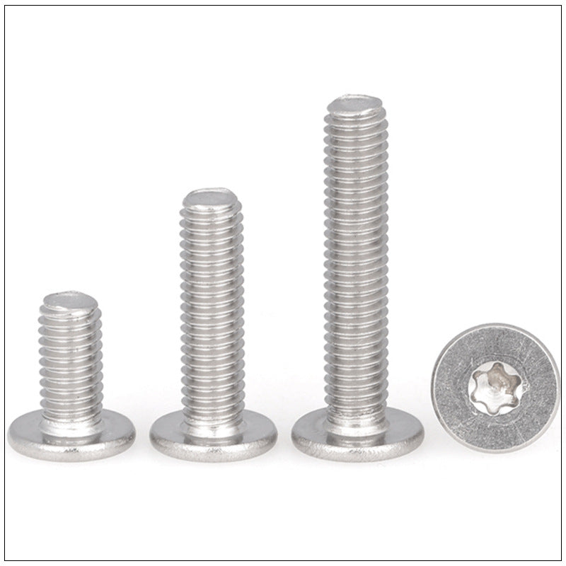 M2/M3 304 stainless steel large flat head plum blossom slot screw flat head inner plum blossom screw thin head screw for Electronics & Furniture Assembly