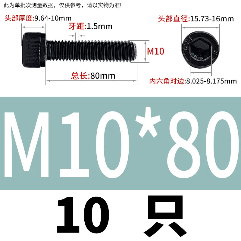 DIN912  M1.4-M16 Grade 12.9 Cup Head Hexagon Screw Full Thread Cylindrical Knurled Head Metric Screw