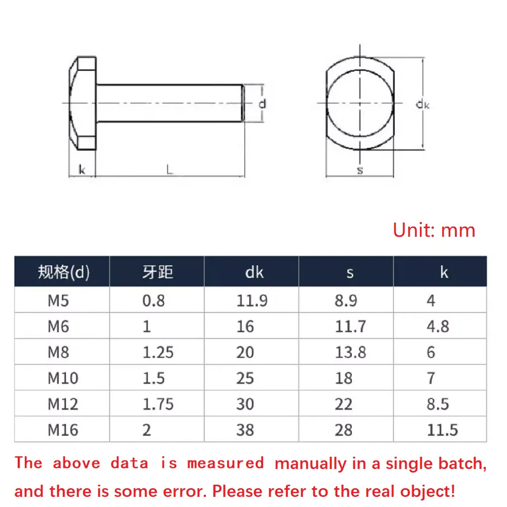 2-10pcs M5 M6 M8 Bolts for T-Slot GB37 stainless steel T bolt T screw Square bolts T-head screw chute T-bolt