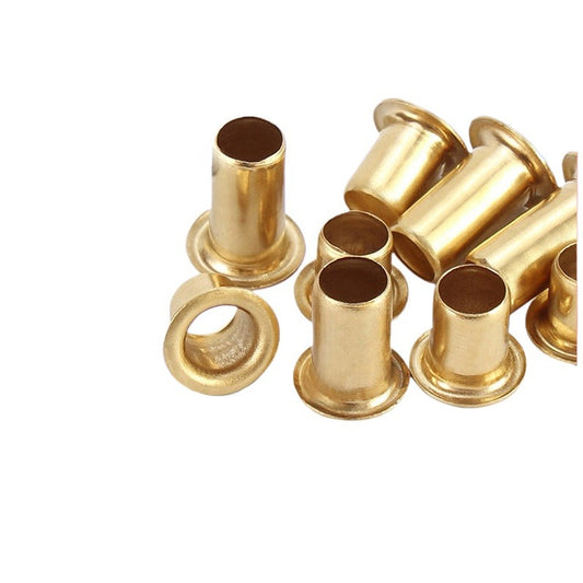 Φ2/Φ3 Hollow Copper Corn Rivets – Brass Hollow Core Through Rivets, Air Eye Buckle for Leather & DIY Crafts