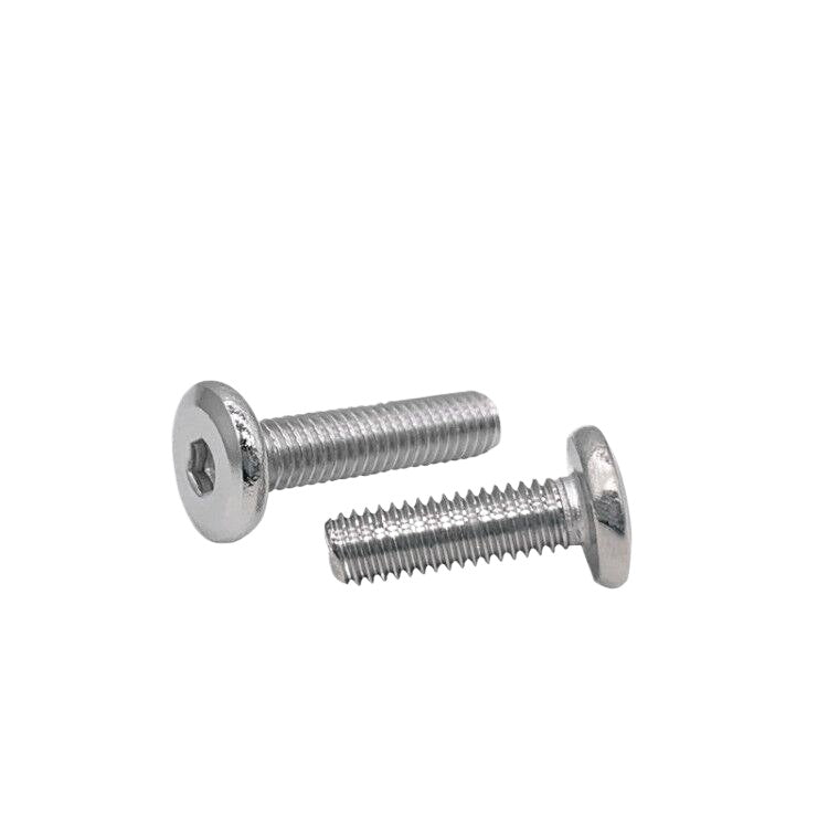 M2-M12 304 Stainless Steel Furniture Pair Lock Screw Hex Socket Large Flat Head Chamfer Letter Splint Nail