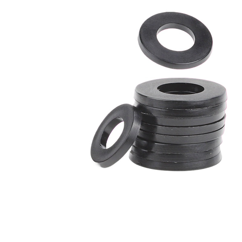 M2-M8 Black Plastic Nylon Insulating Flat Gaskets Round Rubber Gaskets for Screws