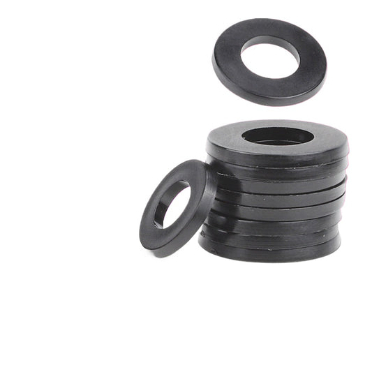 M2-M8 Black Plastic Nylon Insulating Flat Gaskets Round Rubber Gaskets for Screws