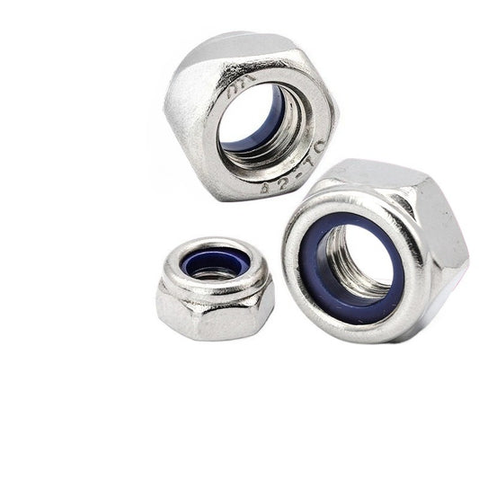 M3 M4 M5 M6 Galvanized Iron Nylon Insert Hex Lock Nuts Anti-Loose Self-Locking Nuts for Machinery & Furniture