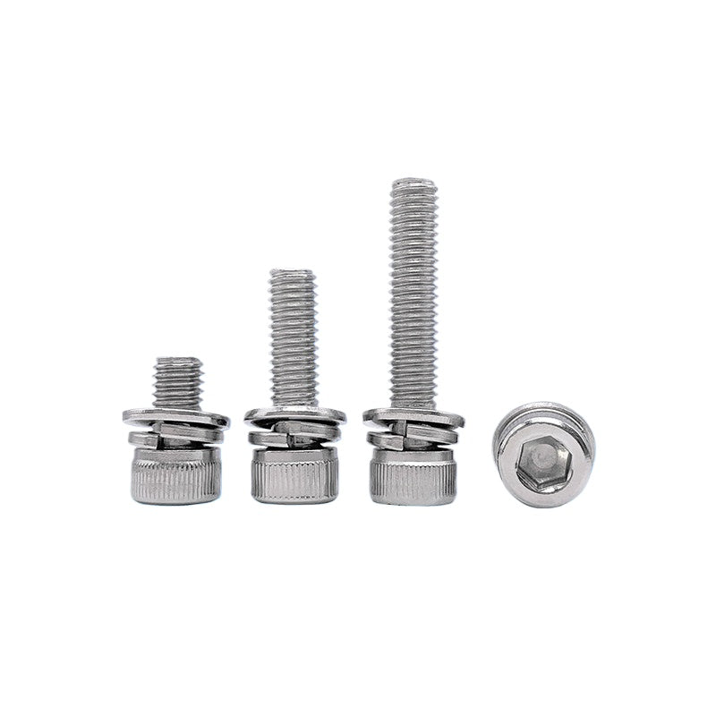DIN912 304 Stainless Steel Cup Head Combination Screw Hexagonal Extra Large/Small Elastic Pad Assembled Screw