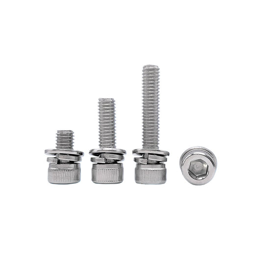 DIN912 304 Stainless Steel Cup Head Combination Screw Hexagonal Extra Large/Small Elastic Pad Assembled Screw