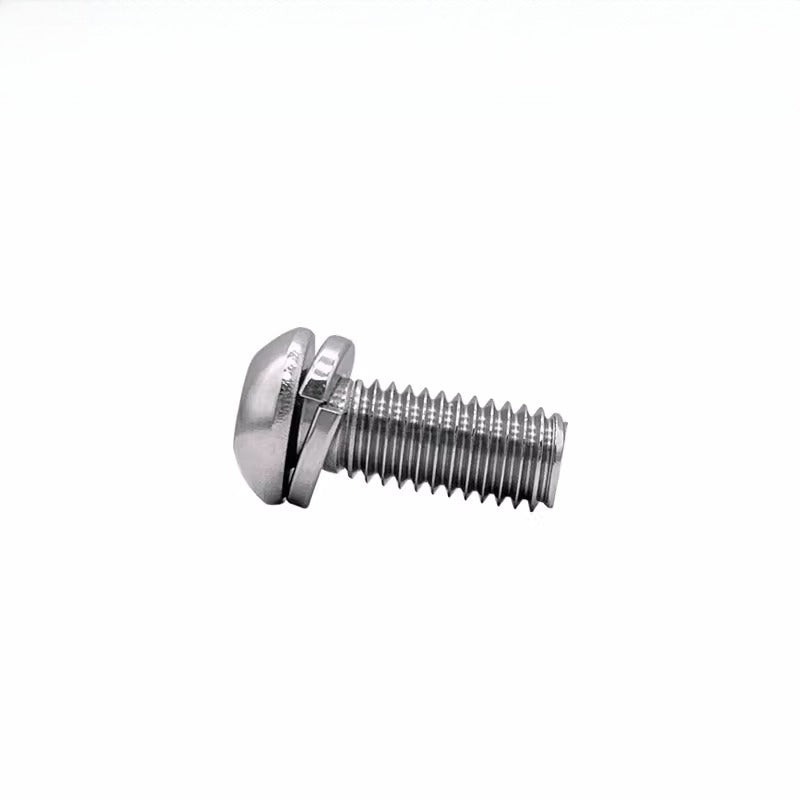 ISO7380 2-in-1 Screw  M4-M8 Stainless Steel Pan Head Hex Socket Spring Washer Combo Bolt