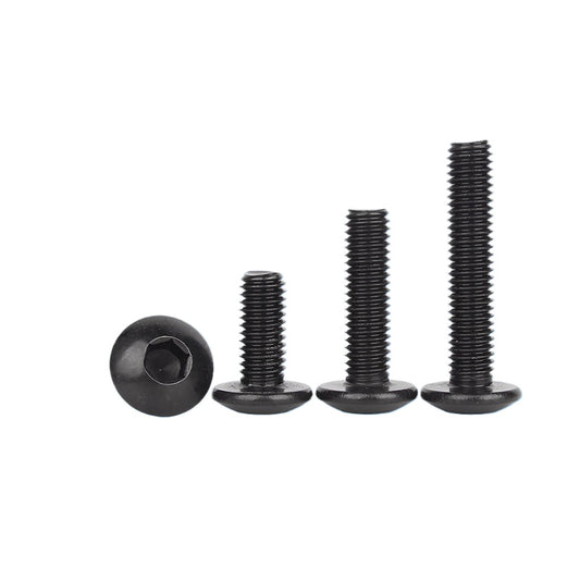 M3-M8 Black 304 Stainless Steel Screw Large Flat/Mushroom/Round Head Hex Socket Bolt