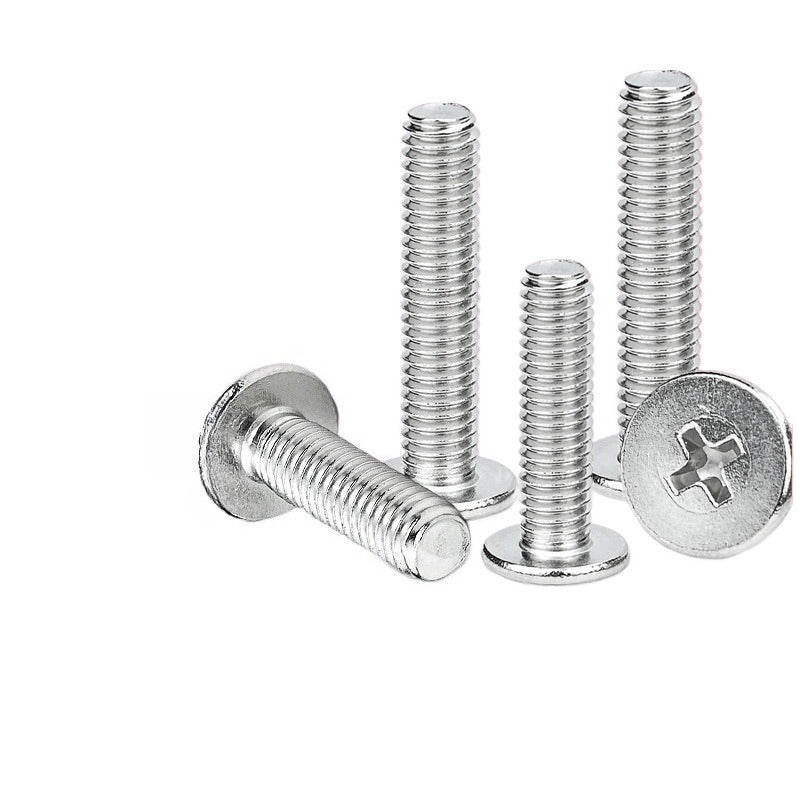M3 M4 M5 Nickel Plated Phillips Large Flat Head Machine Screws Thin Head for SSD & Computer Installation