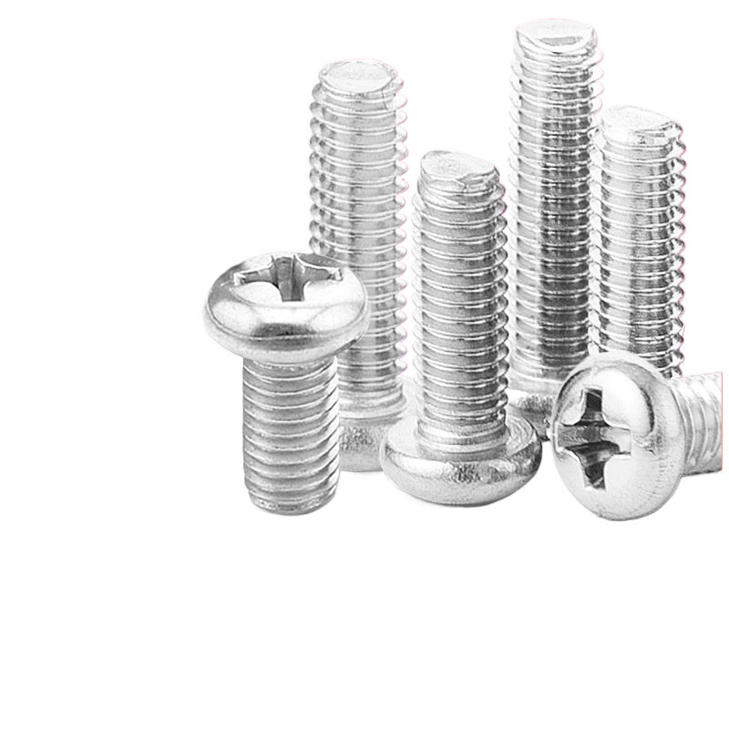 M1M2M2.5 304 Stainless Steel Cross Round Pan Head Machine Screw for Precision Electronic Devices