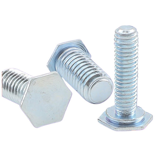 M3/M4/M5/M6 Blue and white zinc plated hexagonal riveting screws Carbon steel thin hexagonal head riveting screws for Home & Industrial Use