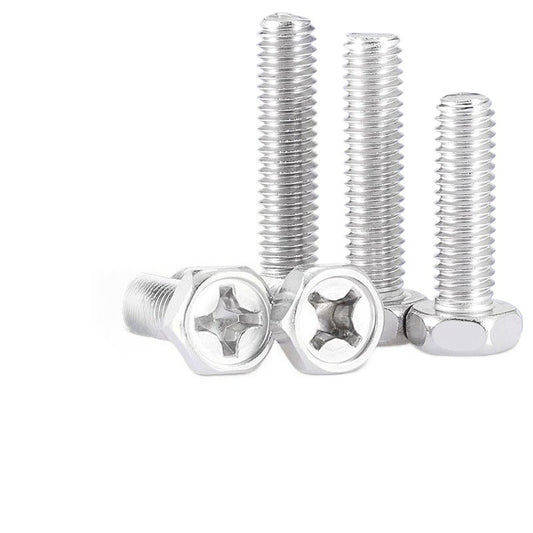 M4/M6/M8 Galvanized cross groove concave brain hexagonal screws hexagonal pits cross machine screws and bolts for Furniture & Machinery