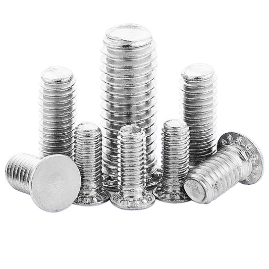 M3/M5/M6/M8 304 stainless steel press riveting screw flat head press riveting screw flat round head platen bolt press rivet for Sheet Metal & Electronics
