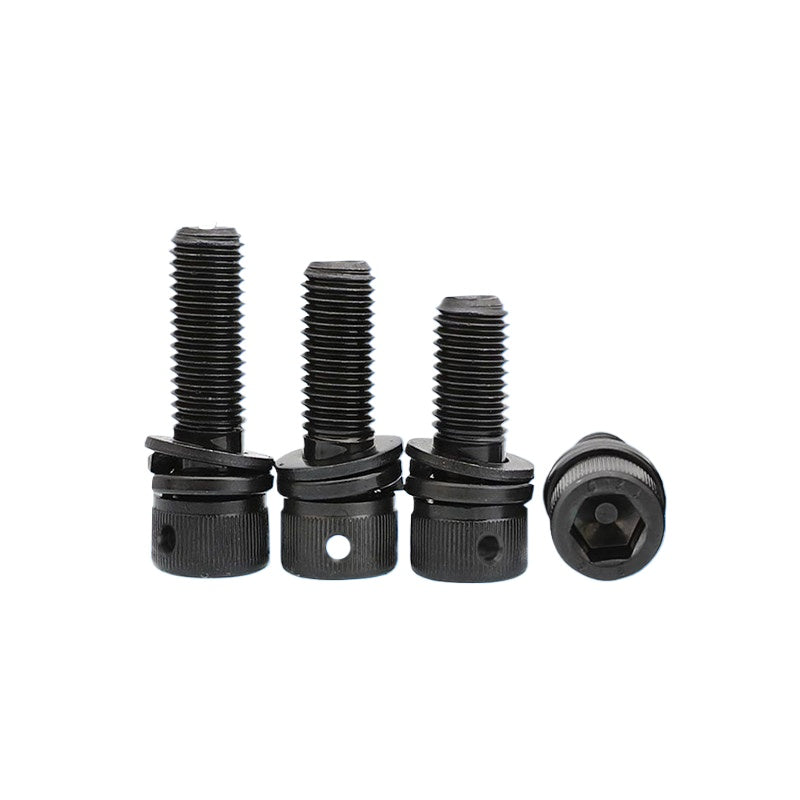 12.9 Grade Hexagonal Three Combination Head Perforated Screw M2-M12 Cup Head Sealed Fastener