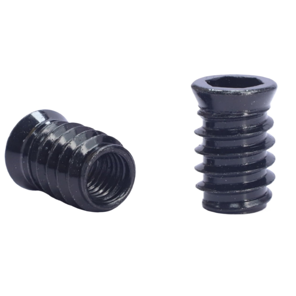 M6M8M10 Carbon steel blackened inner and outer teeth embedded nut countersunk head inner hexagon black nut with medium furniture nut for Furniture Assembly