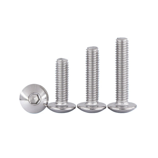 M2-M10 304 Stainless Steel  Screw  Large Flat Mushroom Head Internal Hex Umbrella Bolt