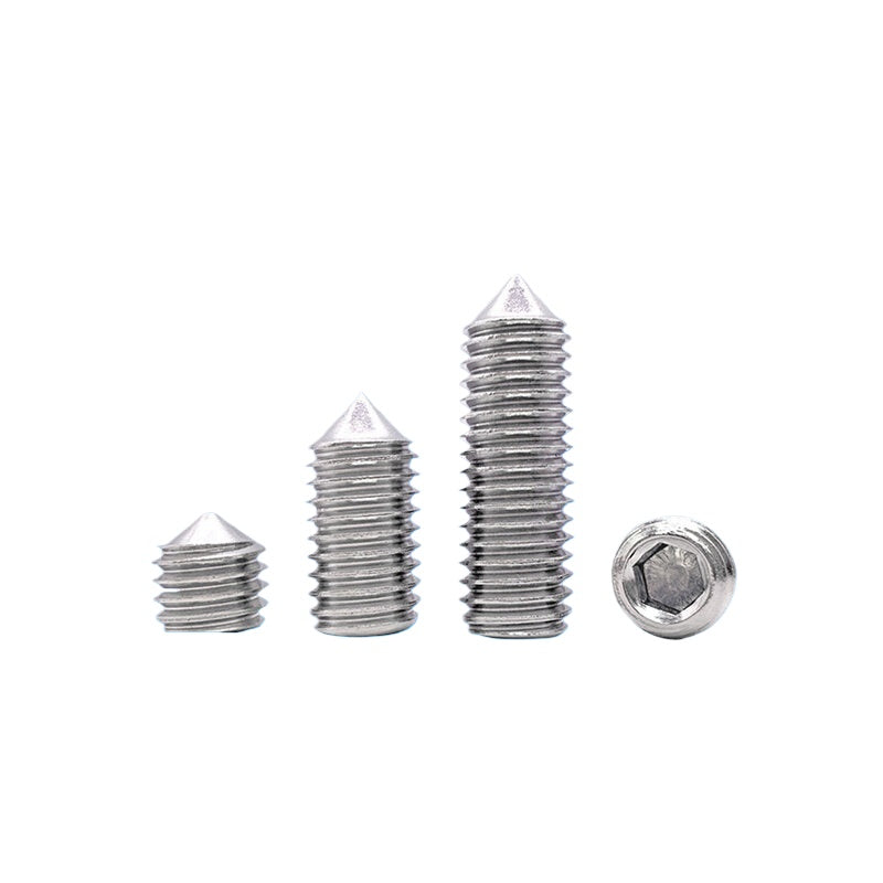 DIN914/GB78 M2-M16 Pointed Set Screw 304/316 Stainless Steel Hex Socket Grub Screw