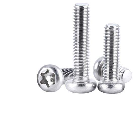 M2/M2.5/M3/M4/M5 304 stainless steel plum blossom slot with column screw pan head plum blossom slot machine screw tooth  for Industrial Assembly