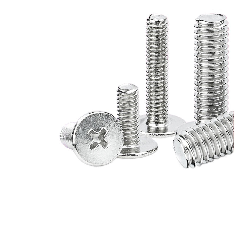 M2 M3 M4 M5 304 Stainless Steel Large/Thin Flat Head Cross Screws Small Screws for DIY Hardware Furniture Woodworking Electronic Device Assembly