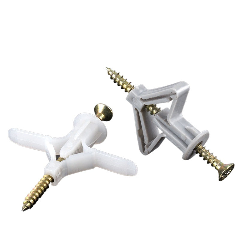 M8 Aircraft Expansion Screw Butterfly Hollow Wall Gypsum Board Plastic Expansion Plug Self-Tapping Anchor