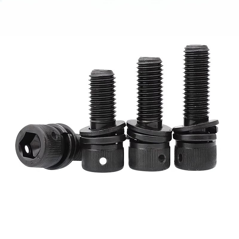 12.9 Grade Hexagonal Three Combination Head Perforated Screw M2-M12 Cup Head Sealed Fastener