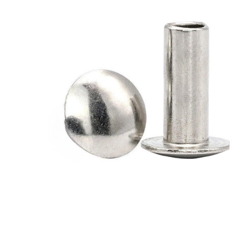 φ 1.5/φ 2/φ 2.5 201 Stainless Steel  Flat Round Head Semi-Hollow Rivet Round Head Hollow Core Rivet Hollow Hair Nail for Decoration & Handicrafts