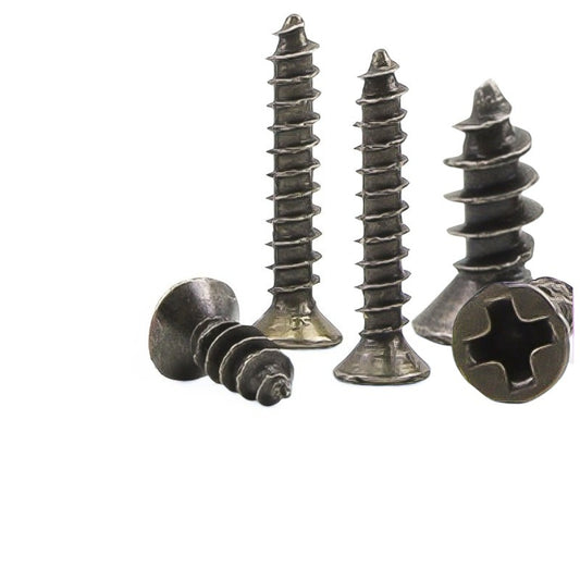 M2 M2.3 M2.6 Bronze-Plated Countersunk Flat Head Cross Self-Tapping Screws  for Woodworking Furniture Assembly DIY Craft Decor Hardware Fixing