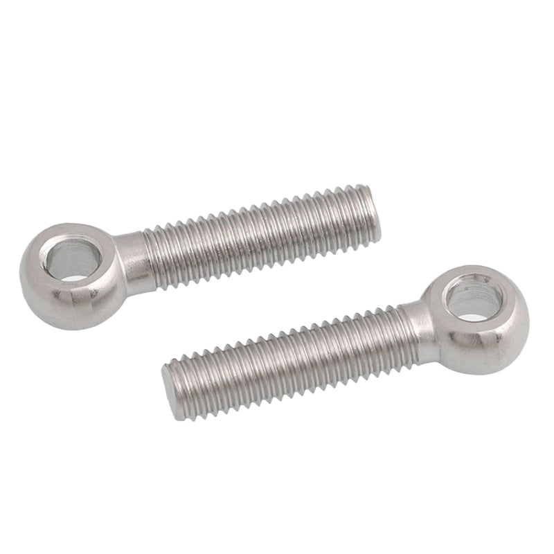 M5/M6/8  304 Stainless Steel Loose Bolt with Hole Fisheye Eye Screw Adjustment Loop Slip Knot Sheep's Eye Screw for Hanging, Lifting & Construction