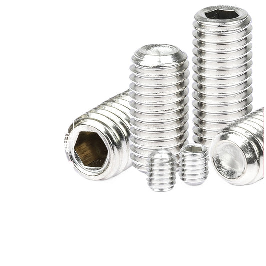 M3 M4 M5 12.9 Grade Nickel-Plated Hex Socket Concave End Set Screws Headless Set Screws for Machinery Equipment Fastening, Industrial Repair & Hardware Fixing