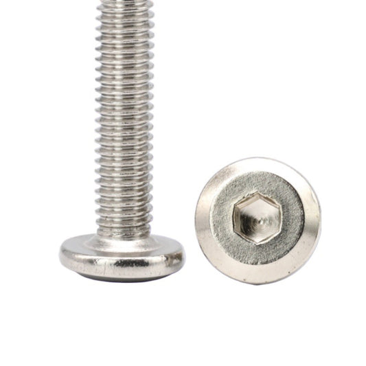 M2/M3/M4/M5 201 stainless steel flat head chamfered hexagonal screw round head bevelled edge machine tooth hexagonal screw for  Furniture & Machinery Fasteners