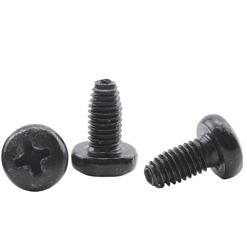 M3/M5/M6 8.8 grade high strength black cross round head triangular tooth screw cross pan head machine tooth screw for Machinery & Furniture
