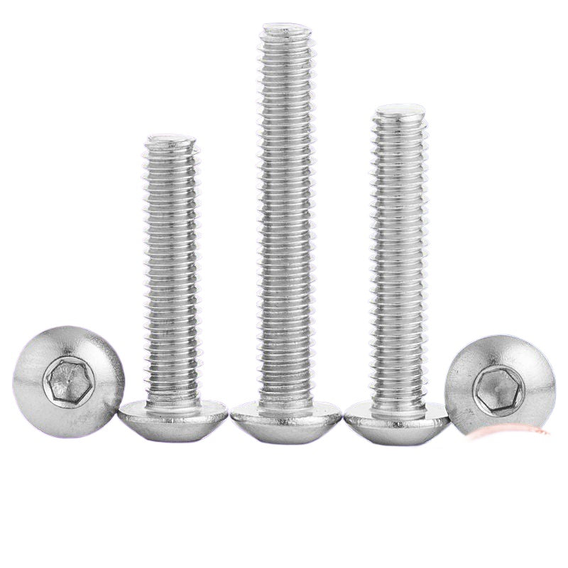 M4 | M5 | M6 | M8  201 stainless steel round head hexagon bolt pan head hexagon full tooth screw  for Home & Industrial Use