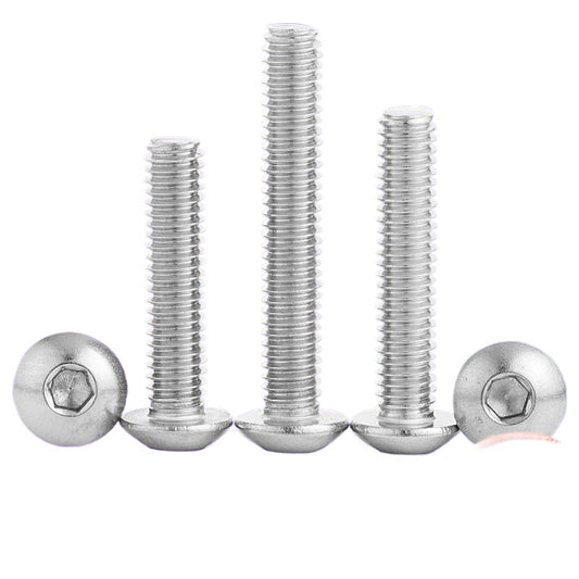 M4 | M5 | M6 | M8  201 stainless steel round head hexagon bolt pan head hexagon full tooth screw  for Home & Industrial Use