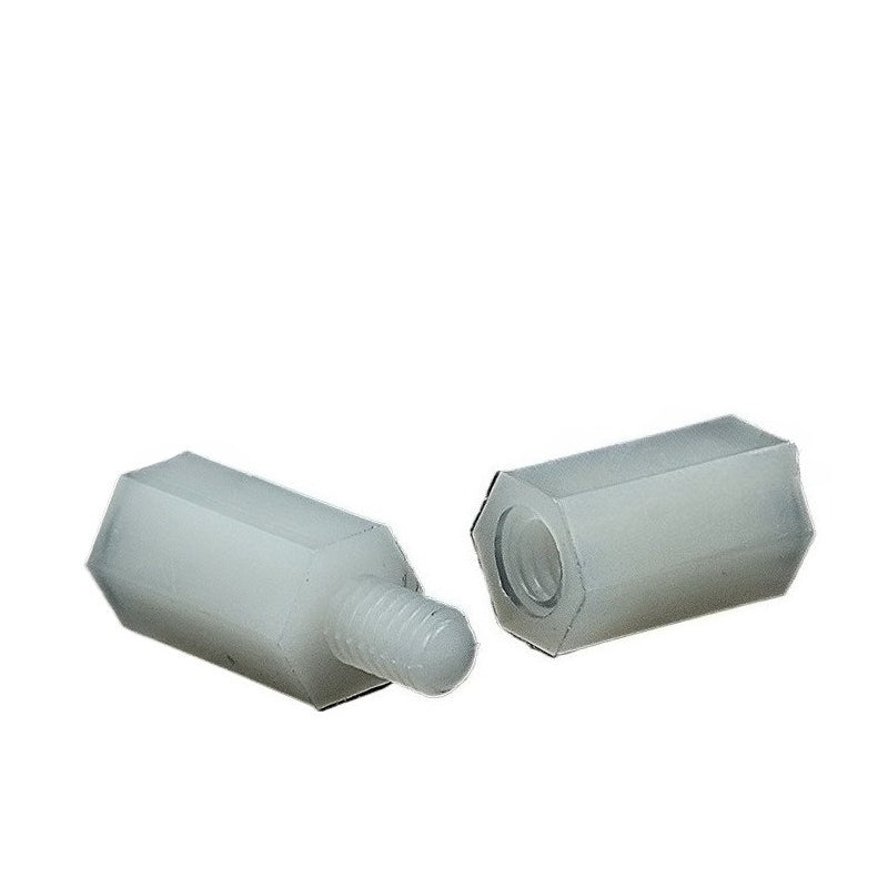 M2/M2.5/M3/M4 Nylon Single Pass Stud Plastic Stud Yin and Yang Isolation Column PC Isolation Interval Support Column for Electronic Circuit Boards