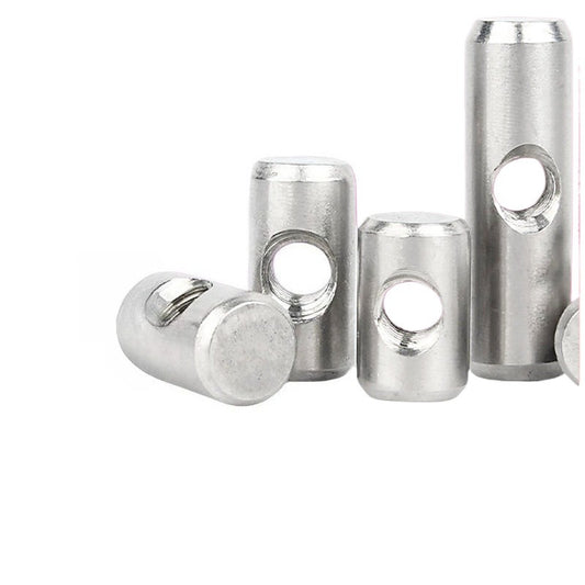 M4/M5/M6 304 Stainless Steel Hammer Nuts Cylindrical Pin Cross Hole Hammer Head Nuts for Furniture & Embedded Installation