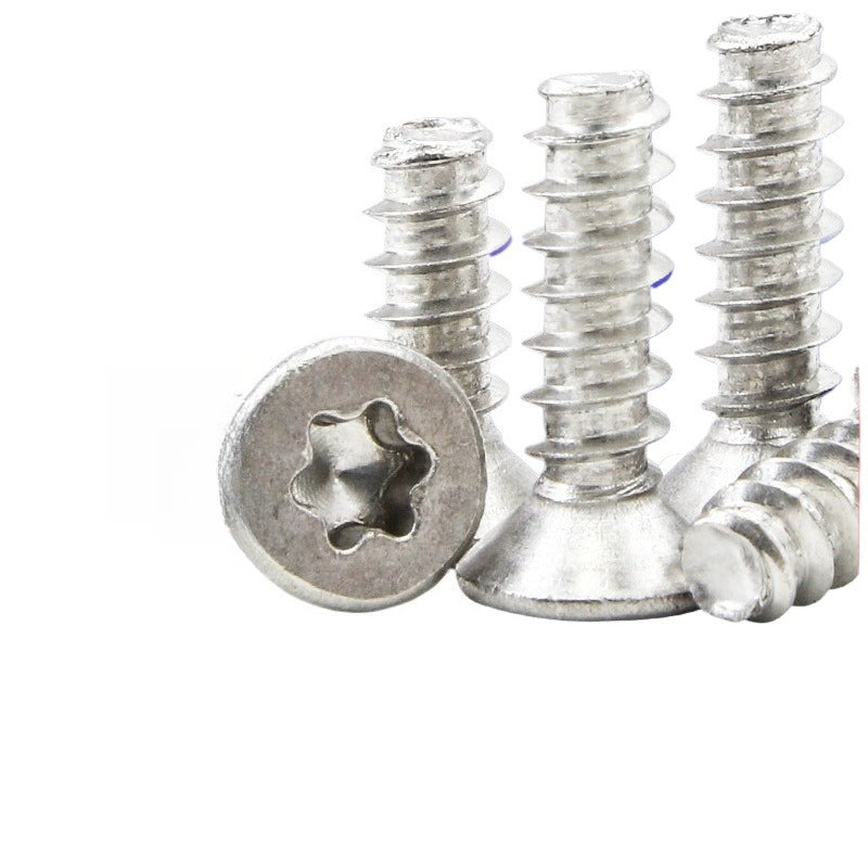 M3/M4 304 stainless steel flat head plum blossom flat tail self-tapping screw countersunk head flat tail self-tapping screw  for Woodworking & Furniture Assembly